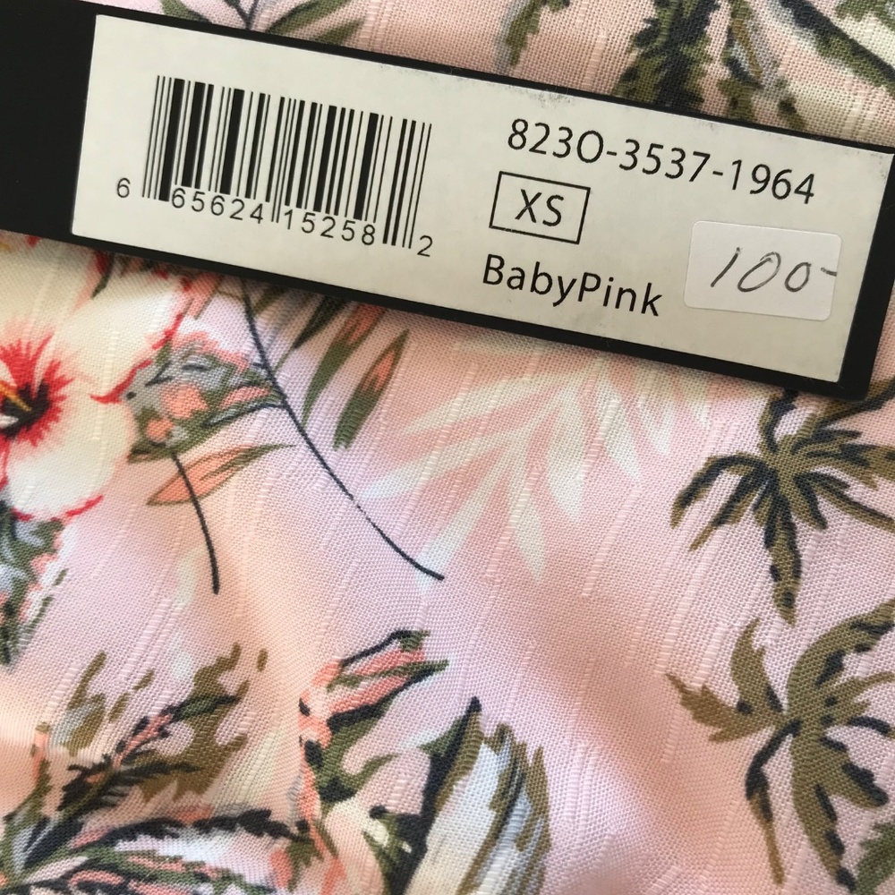 NWT Tribal Femme summer dress in women XS baby pink floral birds sleeveless vaca - Picture 14 of 14
